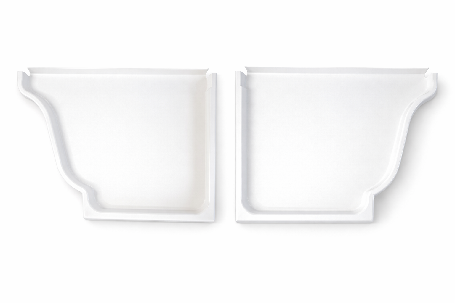 6" aluminum gutter end caps